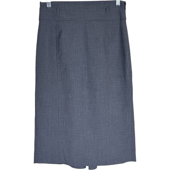 Worthington Womens Skirt Size 4 Blue Gray Trumpet Hem Career Stretch Lined - Picture 1 of 13
